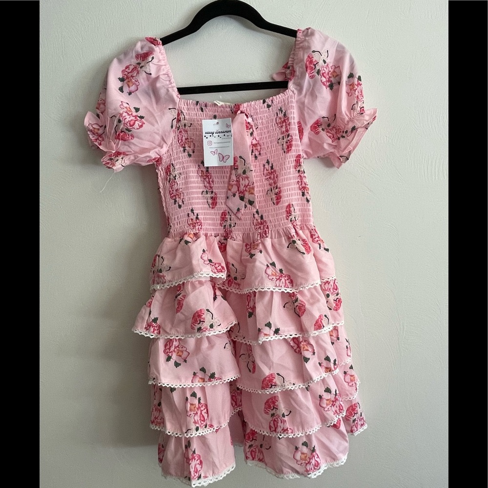 MINI FLORAL PINK DRESS | loveshackfancy dupe | NOT loveshackfancy
